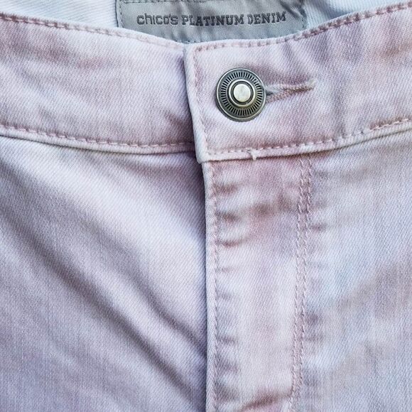 Chicos Platinum Denim Pinkish Wash Chicos size 1 - Picture 6 of 11